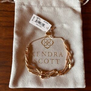 NWT: Kendra Scott Rose Gold Metal Chantal Bracelet